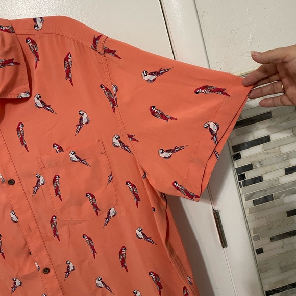 Jimmy Buffett Margaritaville Men’s XXL short Sleeve Button Up Parrot print shirt - Picture 5 of 8